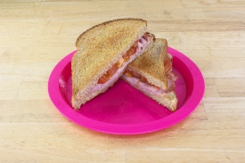 Grilled Ham Cheese and Tomato Sandwich