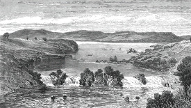 he nile flowing out of the victoria historical illustration afri
