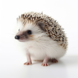 hedgehog white background