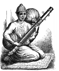 Hindustan Vina Musical Instrument Illustration