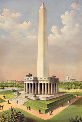 historical illustration of the national washington monument