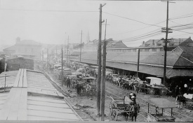 Horse drawn wagons 1915