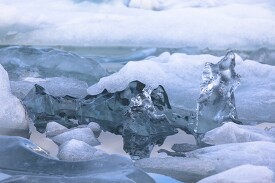 ice along the beach in iceland