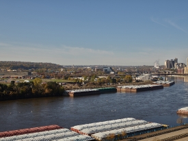iew of the Mississippi River and a portion of downtown st Paul