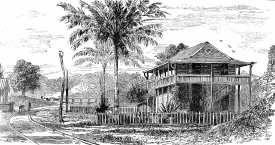 Illustration of a view of San Pablo on the Panama Railroad