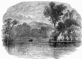 Illustration of a view on the San Juan River Nicaragua