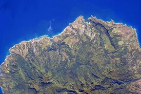 International Space Station view of waterkauai hawaii