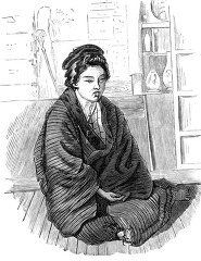 japaneses woman historical illustration