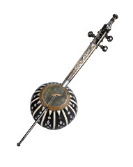 Kamanche persian bowed musical instrument
