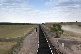 Long coal train in South Dakota