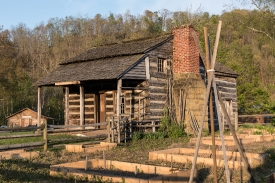 Mary Conrad log cabin at the Jacksons Mill