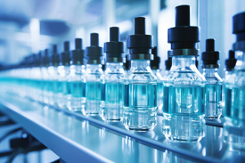 Medical vials on production line at pharmaceutical company 2