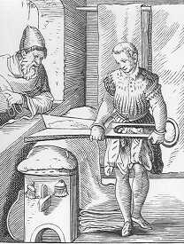 medieval clothworker illustration