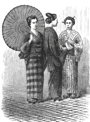 merchants family historical illustration of japan