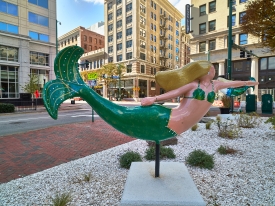 Mermaid sculpture in Norfolk