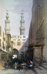 Minarets and grand entrance of the Metwaleys at Cairo