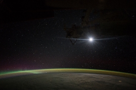 moonrise on the international space station