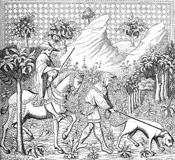 nobleman in hunting costume illustration