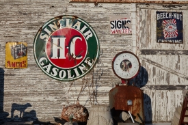 Old gasoline company sign benton harbor michigan
