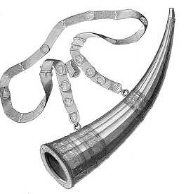 olifant or huntinghorn in ivory illustration