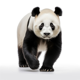 panda isolated on white background