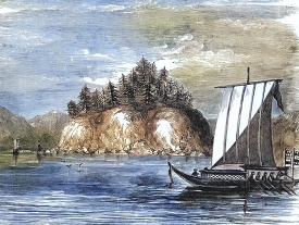 pappenberg island colorized historical illustration of japan