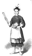 peasant woman of china historical illustration