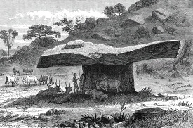 peculiar tablerock in the bari country historical illustration a