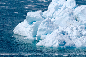 Pieces of glaciers floating in Gacier Bay Alaska photo