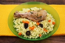 plate of Chicken with Veggie Couscous