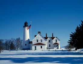 Point Iroquois Light Station in upper Michigan