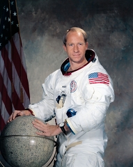 portrait of Apollo 15 Command Module Pilot Al Worden