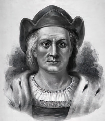 portrait of christopher columbus discoverer of america 1492