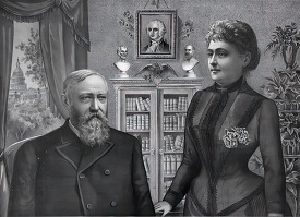 president harrison and wife