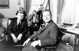 President John Kennedy Willy Brandt at white house 