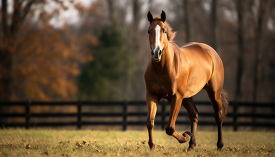 race horse on a ranch in kentucky