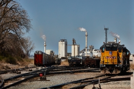 railroad switchyard and ag industrial complex in Kansas City Kan