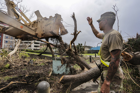 Removal of debris after Typhoon Mawar in Guam