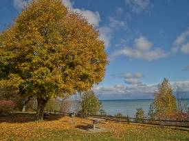Roadside park along Lake Huron in Sanilac Michigan