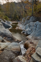 Rock strewn Freeman Brook in Warren Vermont