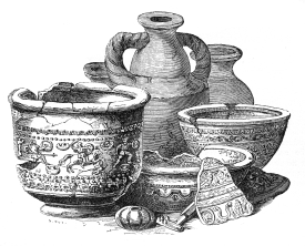 roman pottery historical illustration