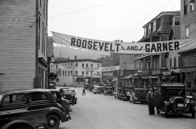 Roosevelt banner Hardwick Vermont 1936 