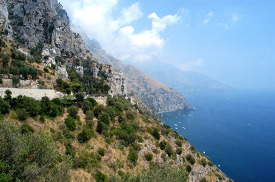 roughed mountainous road along the amalfi coast 3121