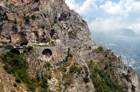 roughed mountainous road along the amalfi coast 3160