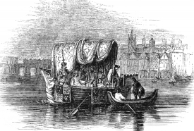 royal barge historical illustration