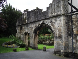Ruins in the Museum Gardens adjacent to the Yorkshire Museum in 