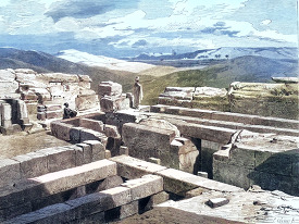 ruins near the pyramid of Khafre illustration