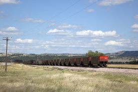 Rural South Dakota train