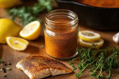 Rustic Kitchen Featuring Homemade Fish Seasoning