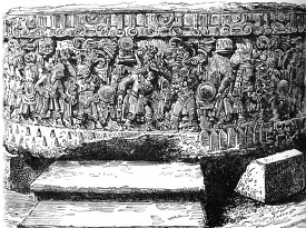 Sacrificial Stone mexico historic illustration